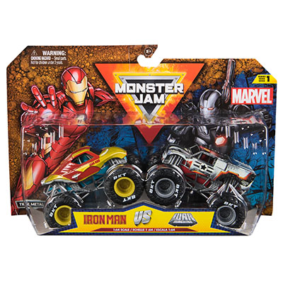 Monster Jam 1:64 Marvel 2 Pack Assorted